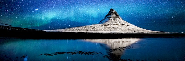 Aurora über Jökulsarlon